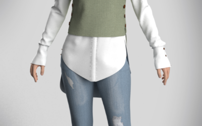 Cosy knit vest long shirt and slim jeans | Flere variationer